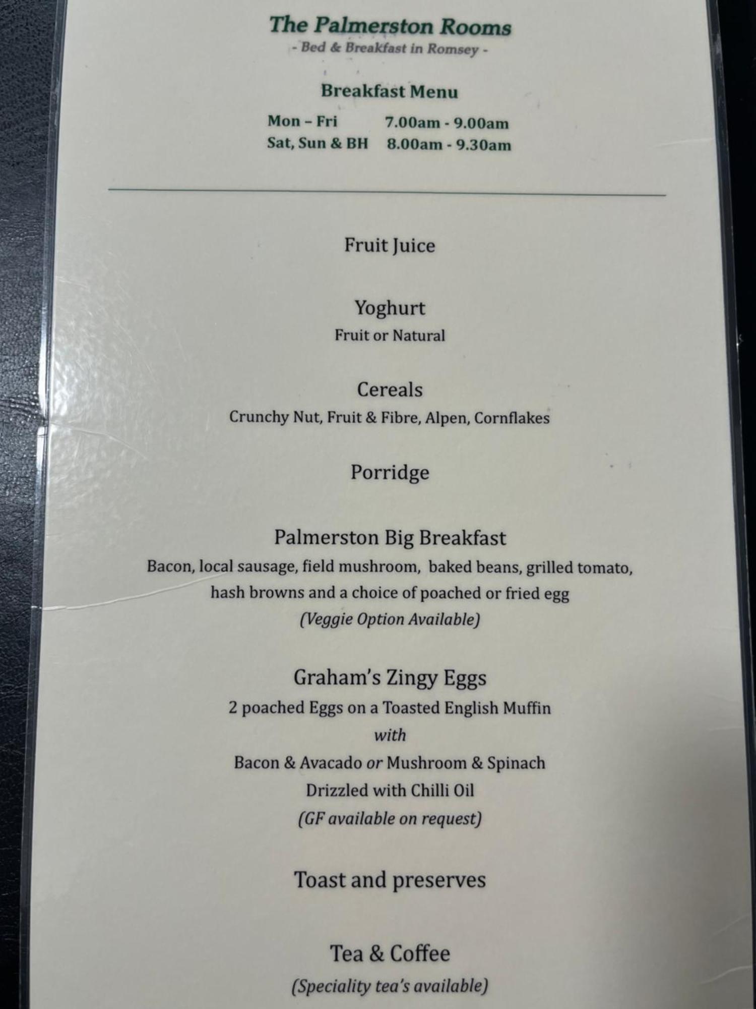Bed & Breakfast The Palmerston Romsey
